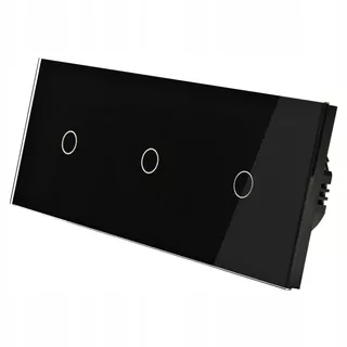 Trojitý dotykový spínač, pod omietku Indual čierny MT-1G1+MT-1G1+MT-1G1-228-B